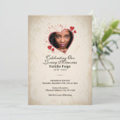 Herzthemenbezogenes Bestattungsprogramm für indivi Einladung (Stehend Vorderseite)