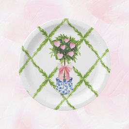 Herztopiar am Valentinstag, grandmillenial Pappteller