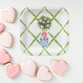 Herztopiar am Valentinstag, grandmillenial Pappteller