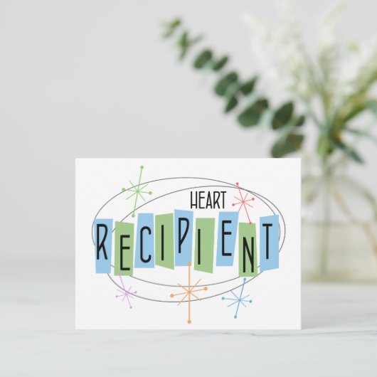 Herztransplantatempfänger Postkarte (Stehend Vorderseite)