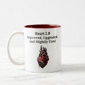 Herztransplantation Funny Viktorianisch Steampunk Zweifarbige Tasse (Links)