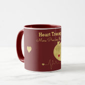 Herztransplantation Gold Maroon Tasse (Vorderseite Links)