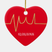 Herztransplantation in Worten Maßgeschneiderte Orn Keramik Ornament (Hinten)