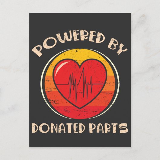 Herztransplantation Operation Organ Empfänger Über Postkarte (Vorderseite)