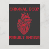 Herztransplantation Rebuilt Motor Umgehung Wohlbef Postkarte (Vorderseite)