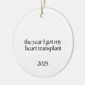 Herztransplantationsdatum Keramik Ornament (Links)