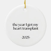 Herztransplantationsdatum Keramik Ornament (Hinten)