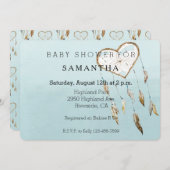 Herztraum Catcher Babydusche Einladung (Vorne/Hinten)