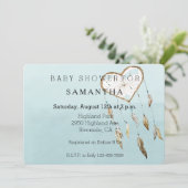 Herztraum Catcher Babydusche Einladung (Stehend Vorderseite)