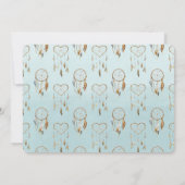 Herztraum Catcher Babydusche Einladung (Rückseite)