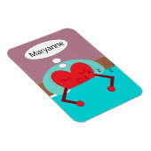 Herzträume Lila und grün Magnet (Rechte Seite)