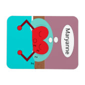 Herzträume Lila und grün Magnet (Horizontal)