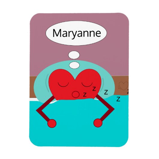 Herzträume Lila und grün Magnet (Vertikal)