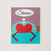 Herzträume Lila und grün: Puzzle (Vertikal)