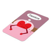 Herzträume Rosa und Lila Magnet (Linke Seite)
