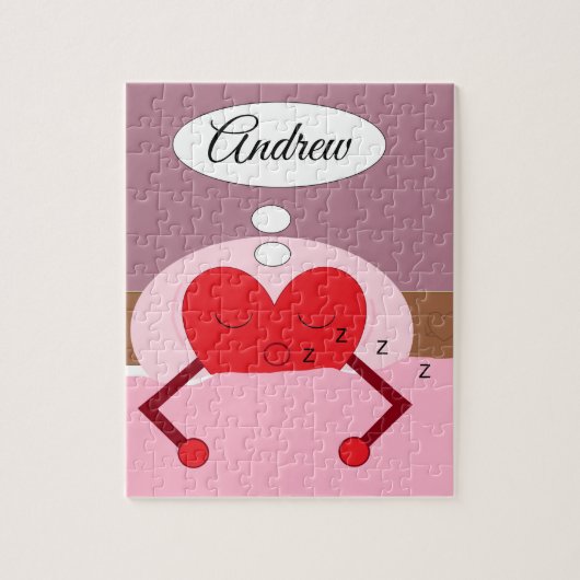 Herzträume Rosa und Lila Puzzle (Vertikal)