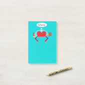 Herzträume Schatten der Grünen Post-it Klebezettel (Auf Schreibtisch)