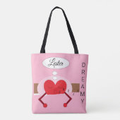 Herzträume Schatten von Rosa Tasche (Rückseite)