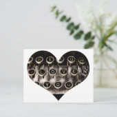 Herztyp Postkarte (Stehend Vorderseite)