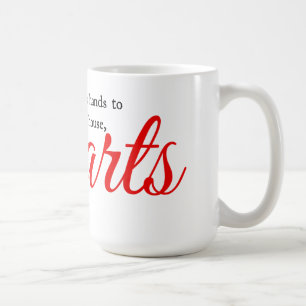 Herztypografie Kaffeetasse