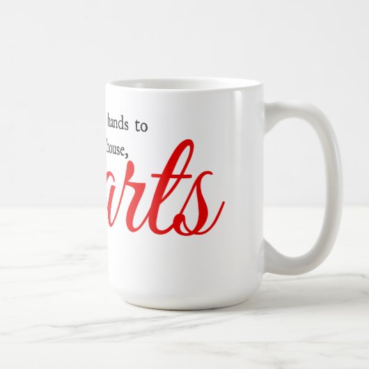 Herztypografie Kaffeetasse (Rechts)