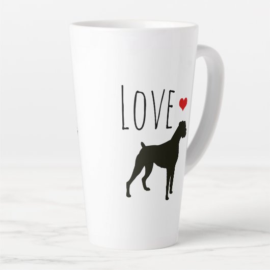 HerzValentine| Liebe Boxer Hunde Milchtasse (Rechte Ecke)