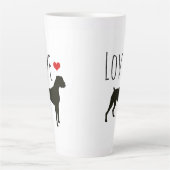 HerzValentine| Liebe Boxer Hunde Milchtasse (Vorderseite)