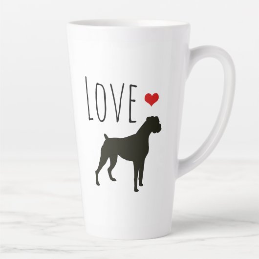 HerzValentine| Liebe Boxer Hunde Milchtasse (Rechts)