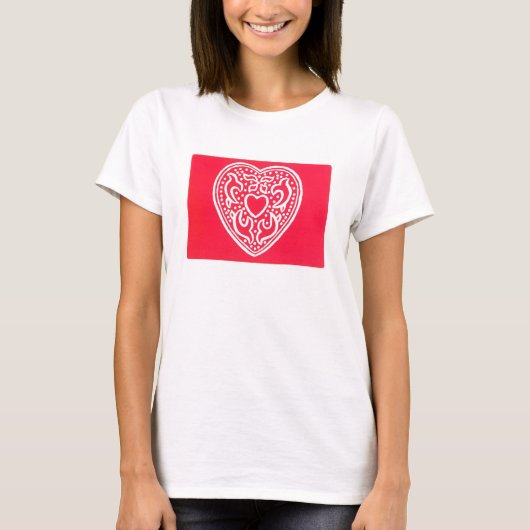 Herzvalentine-Schirm-T-Shirt T-Shirt (Vorderseite)