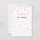 HerzValentine Theme Kinderdusche Danke Karte (Vorderseite)