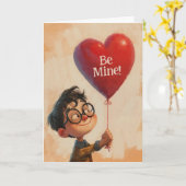 HerzValentinkarte Karte (Gelbe Blume)