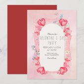 HerzValentinstag Einladung (Vorne/Hinten)