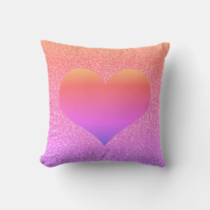 HerzValentinstag Geburtstag Rose Gold Glitterie Kissen