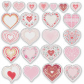 Herzvariante, kundenspezifisch geschnitten Vinyl S Aufkleber (Vorderseite)