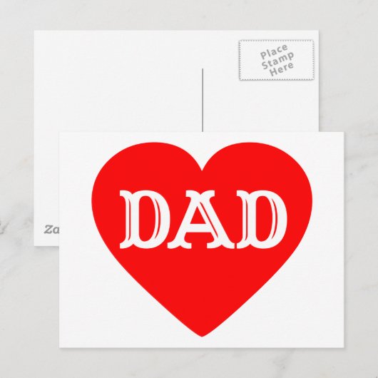 HERZVATER POSTKARTE (Vorne/Hinten)