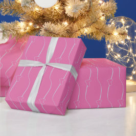 Herzverbindung auf thulisch-rosa Wrapping Paper Geschenkpapier