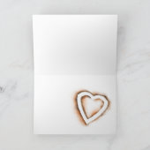 Herzverbrannte Holzwertkarte Dankeskarte (Innenseite)