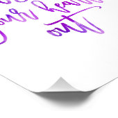 Herzvergnügen | Lila Wasserfarbe Fotodruck (Ecke)