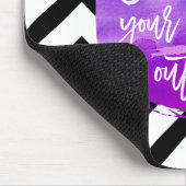 Herzvergnügen | Lila Wasserfarbe Mousepad (Ecke)