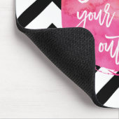 Herzvergnügen | Rosa Farbe Mousepad (Ecke)