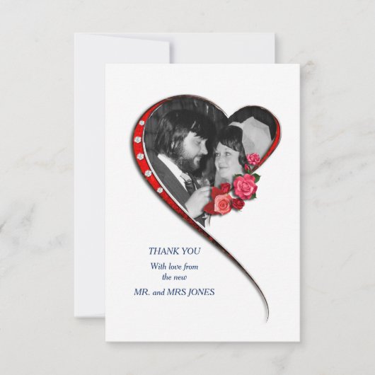 Herzverheiratung Dankeskarte (Vorderseite)