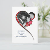 Herzverheiratung Dankeskarte (Stehend Vorderseite)