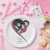 Herzverheiratung Pappteller (Party)