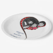 Herzverheiratung Pappteller (Schrägansicht)