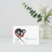 Herzverheiratung Platzkarte (Stehend Vorderseite)