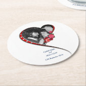 Herzverheiratung Runder Pappuntersetzer (Angewinkelt)