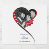 Herzverheiratung Schaumweinetikett (Einzelnes Label)