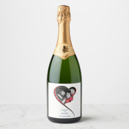 Herzverheiratung Schaumweinetikett