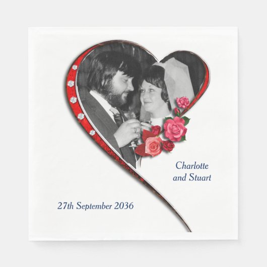 Herzverheiratung Serviette (Vorderseite)