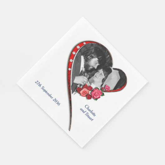 Herzverheiratung Serviette (Ecke)